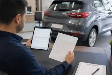 Despachante em Itacoatiara verificando documentos para licenciamento de veículo.